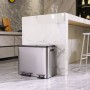 EKO Cubo de pedal EcoCasa 30+15 L plateado mate de EKO, Contenedores de residuos - Ref: Foro24-440010, Precio: 156,85 €, Desc...