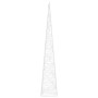 Cono de luz LED decorativo acrílico azul 60 cm