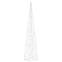 Cono de luz LED decorativo acrílico blanco cálido 90 cm