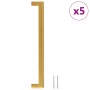 Tiradores para armarios 5 uds acero inoxidable dorado 224 mm