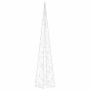 Cono de luz LED decorativo acrílico azul 90 cm