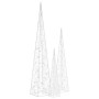 Cono de luz LED decorativo acrílico azul 60/90/120 cm