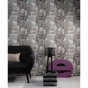 Good Vibes Wallpaper Skyscrapers Glow in the Dark Gray by Noordwand, Painted paper - Ref: Foro24-440425, Price: 23,57 €, Disc...