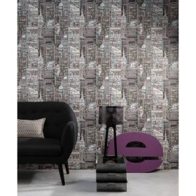 Good Vibes Wolkenkratzer Leuchten in Dunkelgrau Tapete von Noordwand, Bemaltes Papier - Ref: Foro24-440425, Preis: 23,56 €, R...
