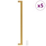 Tiradores para armarios 5 uds acero inoxidable dorado 320 mm