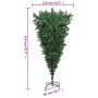 Árbol de Navidad artificial invertido con soporte verde 210 cm