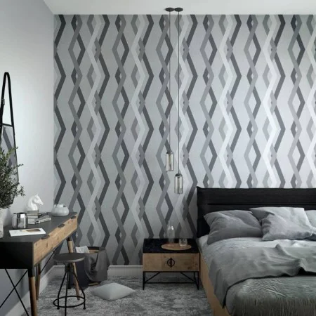 Topchic Papel de pared Graphic Lines Diamondss gris y negro de Noordwand, Papel pintado - Ref: Foro24-440464, Precio: 23,26 €...