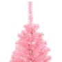 Árbol de Navidad artificial con soporte PVC rosa 120 cm