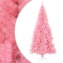 Árbol de Navidad artificial con soporte PVC rosa 240 cm