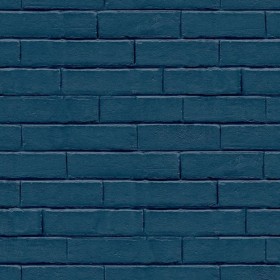 Good Vibes Papel de pared Brick Wall azul