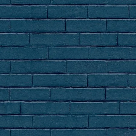 Blaue Backsteinmauer-Tapete von Good Vibes von Noordwand, Bemaltes Papier - Ref: Foro24-440432, Preis: 21,71 €, Rabatt: %