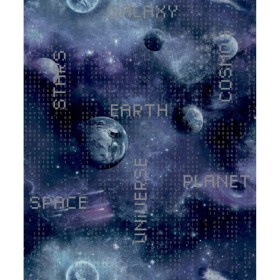 Good Vibes Papel de pared Galaxy Planets and Text 