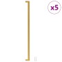 Tiradores para armarios 5 uds acero inoxidable dorado 480 mm