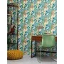Good Vibes Tapete mit großen blauen und grünen Blättern von Noordwand, Bemaltes Papier - Ref: Foro24-440439, Preis: 29,03 €, ...