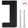 Tiradores para armarios 10 uds acero inoxidable negro 64 mm