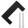 Tiradores para armarios 10 uds acero inoxidable negro 64 mm