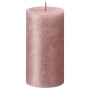 Bolsius Velas rústicas Shimmer 4 unidades rosa 130x68 mm