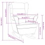Silla mecedora con patas de madera de caucho terciopelo rosa