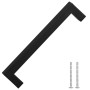 Tiradores para armarios 10 uds acero inoxidable negro 160 mm