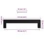 Tiradores para armarios 10 uds acero inoxidable negro 160 mm