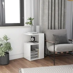Glossy white plywood side table 36x30x56 cm by vidaXL, Side tables - Ref: Foro24-802999, Price: 34,59 €, Discount: %