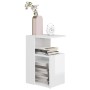 Mesa auxiliar madera contrachapada blanco brillante 36x30x56 cm de vidaXL, Mesas auxiliares - Ref: Foro24-802999, Precio: 37,...