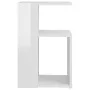 Beistelltisch aus glänzend weißem Sperrholz, 36 x 30 x 56 cm von vidaXL, Seitentische - Ref: Foro24-802999, Preis: 34,59 €, R...
