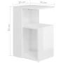 Glossy white plywood side table 36x30x56 cm by vidaXL, Side tables - Ref: Foro24-802999, Price: 34,59 €, Discount: %