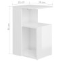 Mesa auxiliar madera contrachapada blanco brillante 36x30x56 cm de vidaXL, Mesas auxiliares - Ref: Foro24-802999, Precio: 37,...