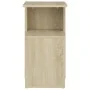 Beistelltisch aus eichenfarbenem Sperrholz, 36 x 30 x 56 cm von vidaXL, Seitentische - Ref: Foro24-802996, Preis: 27,78 €, Ra...