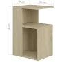 Beistelltisch aus eichenfarbenem Sperrholz, 36 x 30 x 56 cm von vidaXL, Seitentische - Ref: Foro24-802996, Preis: 27,78 €, Ra...
