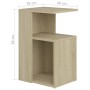 Oak-colored plywood side table 36x30x56 cm by vidaXL, Side tables - Ref: Foro24-802996, Price: 28,11 €, Discount: %