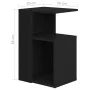 Black plywood side table 36x30x56 cm by vidaXL, Side tables - Ref: Foro24-802994, Price: 29,46 €, Discount: %