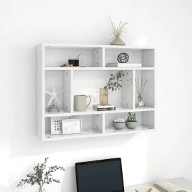 Glossy white plywood wall shelf 75x16x55 cm by vidaXL, Shelves and shelves - Ref: Foro24-803008, Price: 37,51 €, Discount: %