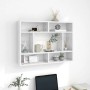 Wandregal aus glänzend weißem Sperrholz, 75 x 16 x 55 cm von vidaXL, Regale und Regale - Ref: Foro24-803008, Preis: 37,93 €, ...