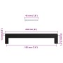 Tiradores para armarios 5 uds acero inoxidable negro 192 mm