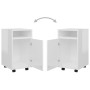 Auxiliary wardrobe on glossy white plywood wheels 33x38x60 cm by vidaXL, Lockers and storage cabinets - Ref: Foro24-803053, P...