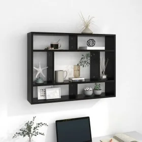 Estantería de pared madera contrachapada negro 75x16x55 cm de vidaXL, Estantes y estanterías - Ref: Foro24-803003, Precio: 35...