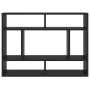 Estantería de pared madera contrachapada negro 75x16x55 cm