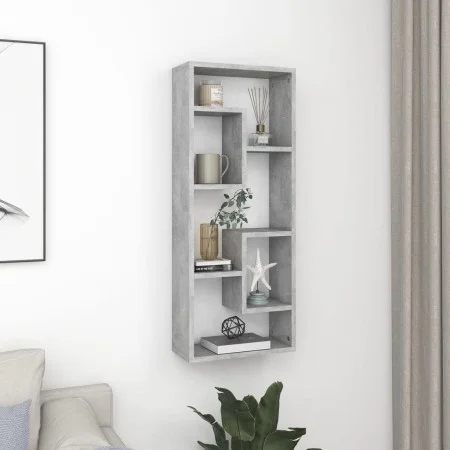 Concrete gray plywood wall shelf 36x16x90 cm by vidaXL, Shelves and shelves - Ref: Foro24-803015, Price: 33,66 €, Discount: %