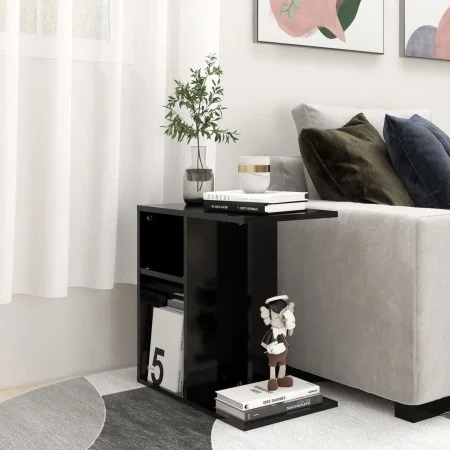 Mesa auxiliar de madera contrachapada negro 50x30x50 cm de vidaXL, Mesas auxiliares - Ref: Foro24-803021, Precio: 27,76 €, De...