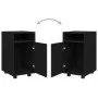 Auxiliary wardrobe on black plywood wheels 33x38x60 cm by vidaXL, Lockers and storage cabinets - Ref: Foro24-803048, Price: 4...