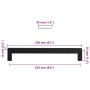 Tiradores para armarios 5 uds acero inoxidable negro 224 mm