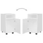 Auxiliary wardrobe on wheels white plywood 33x38x60 cm by vidaXL, Lockers and storage cabinets - Ref: Foro24-803047, Price: 5...