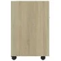 Zusatzgarderobe mit eichenfarbenen Sperrholzrädern 33x38x60 cm von vidaXL, Schließfächer und Lagerschränke - Ref: Foro24-8030...