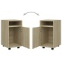 Auxiliary wardrobe with oak-colored plywood wheels 33x38x60 cm by vidaXL, Lockers and storage cabinets - Ref: Foro24-803050, ...