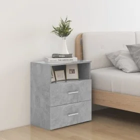 Mesitas de noche 2 unidades gris hormigón 50x32x60 cm de vidaXL, Mesitas de noche - Ref: Foro24-803281, Precio: 103,38 €, Des...