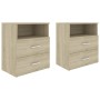 Nightstands 2 units Sonoma oak 50x32x60 cm by vidaXL, Nightstands - Ref: Foro24-803279, Price: 99,04 €, Discount: %