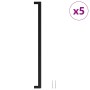 Tiradores para armarios 5 uds acero inoxidable negro 480 mm
