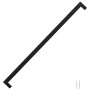 Tiradores para armarios 5 uds acero inoxidable negro 480 mm